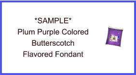 Plum Purple Butterscotch Fondant Sample