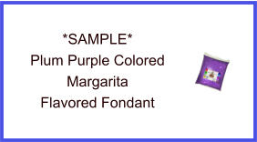 Plum Purple Margarita Fondant Sample