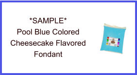 Pool Blue Cheesecake Fondant Sample