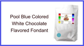 Pool Blue White Chocolate Fondant