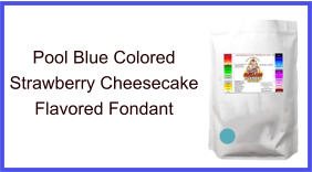 Pool Blue Strawberry Cheesecake Fondant