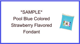 Pool Blue Strawberry Fondant Sample