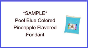 Pool Blue Pineapple Fondant Sample