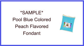 Pool Blue Peach Fondant Sample