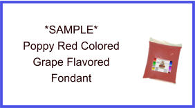 Poppy Red Grape Fondant Sample