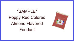 Poppy Red Almond Fondant Sample