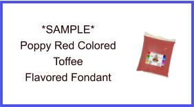 Poppy Red Toffee Fondant Sample