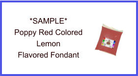 Poppy Red Lemon Fondant Sample