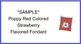 Poppy Red Strawberry Fondant Sample