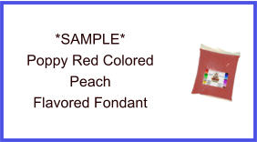 Poppy Red Peach Fondant Sample