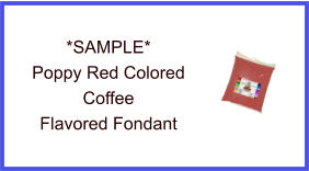 Poppy Red Coffee Fondant Sample