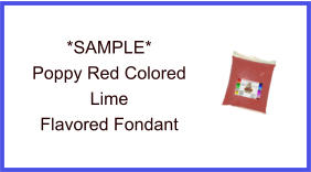 Poppy Red Lime Fondant Sample