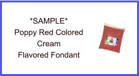 Poppy Red Cream Fondant Sample