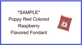 Poppy Red Raspberry Fondant Sample
