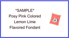 Posy Pink Lemon Lime Fondant Sample