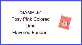 Posy Pink Lime Fondant Sample