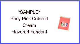 Posy Pink Cream Fondant Sample