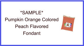 Pumpkin Orange Peach Fondant Sample