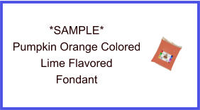 Pumpkin Orange Lime Fondant Sample