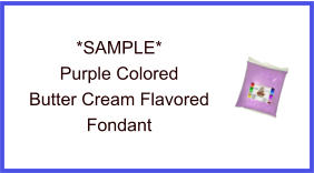 Purple Butter Cream Fondant Sample