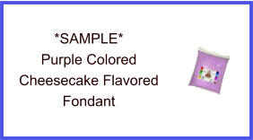 Purple Cheesecake Fondant Sample