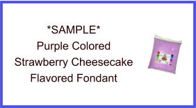 Purple Strawberry Cheesecake Fondant Sample