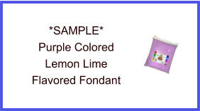 Purple Lemon Lime Fondant Sample