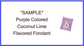 Purple Coconut Lime Fondant Sample