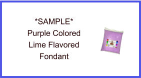 Purple Lime Fondant Sample