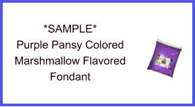 Purple Pansy Marshmallow Fondant Sample