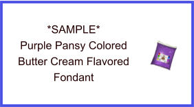 Purple Pansy Butter Cream Fondant Sample