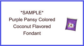 Purple Pansy Coconut Fondant Sample