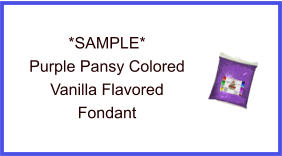 Purple Pansy Vanilla Fondant Sample