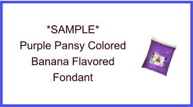 Purple Pansy Banana Fondant Sample