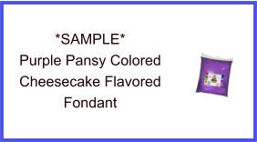 Purple Pansy Cheesecake Fondant Sample