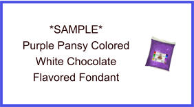 Purple Pansy White Chocolate Fondant Sample