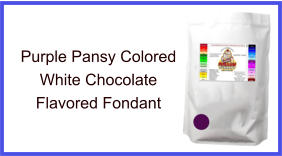 Purple Pansy White Chocolate Fondant