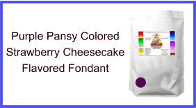 Purple Pansy Strawberry Cheesecake Fondant