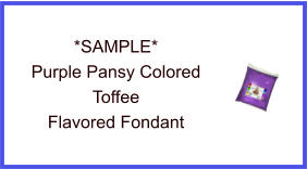 Purple Pansy Toffee Fondant Sample