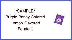 Purple Pansy Lemon Fondant Sample