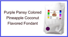 Purple Pansy Pineapple Coconut Fondant