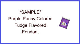 Purple Pansy Fudge Fondant Sample