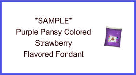 Purple Pansy Strawberry Fondant Sample