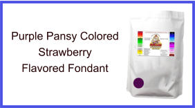 Purple Pansy Strawberry Fondant