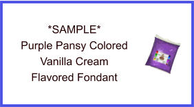 Purple Pansy Vanilla Fondant Sample