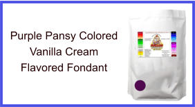 Purple Pansy Vanilla Fondant