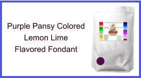 Purple Pansy Lemon Lime Fondant