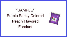Purple Pansy Peach Fondant Sample