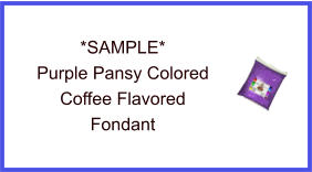 Purple Pansy Coffee Fondant Sample