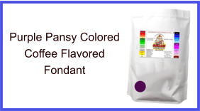 Purple Pansy Coffee Fondant